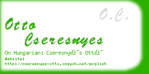 otto cseresnyes business card